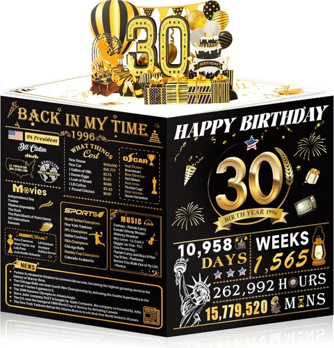 Vista 13 de Tarjetas de cumpleaños 90 para mujeres y hombres, ideas de regalo de cumpleaños 3D emergentes para abuela, mamá, papá, divertidas decoraciones