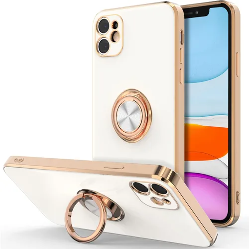 Vista 11 de Hython Funda para iPhone 11 con soporte de anillo [soporte de anillo giratorio de 360° con soporte magnético] [Soporte de montaje en automóvil] Negro