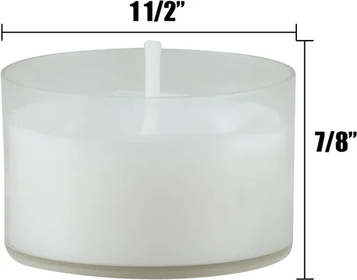Vista 6 de Stonebriar Paquete de 24 velas de té transparentes sin perfume de larga combustión sin humo con 6 a 7 horas de tiempo de combustión extendido