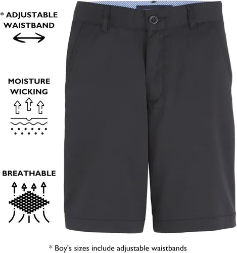 Vista 3 de Tommy Hilfiger Pantalones cortos de golf para niños, transpirables, ropa de uniforme escolar para niños