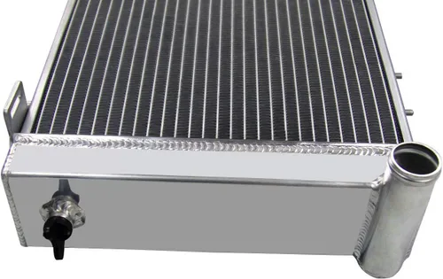 Vista 4 de ALLOYWORKS - Radiador de aluminio completo para Jeep Cherokee XJ 1991-2001/1991-1992 Jeep Comanche 2.5L 4.0L L4 L6 Engine PRO