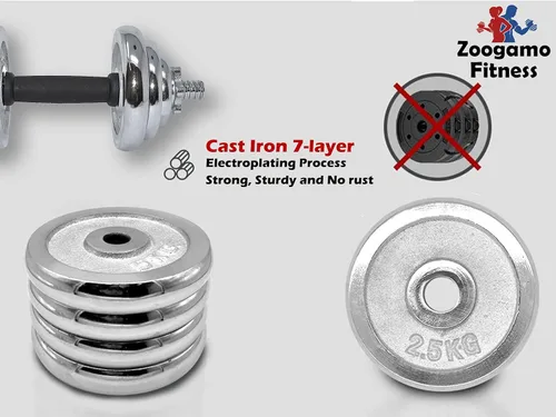 Vista 4 de Juego de mancuernas ajustables de hierro fundido a 110 libras, peso libre con barra de conexión utilizada como barra, para hombres y mujeres