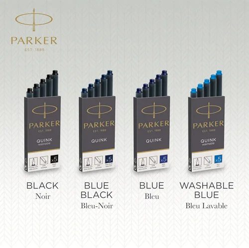 Vista 5 de PARKER QUINK - Cartuchos largos de repuesto de tinta para pluma estilográfica, color negro, 5