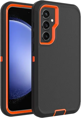 Vista 8 de Funda WOGROO para Galaxy Note 8, funda protectora resistente a caídas y golpes de grado pesado y resistente para Samsung Galaxy Note 8, Negro+Naranja