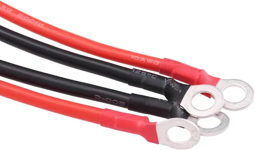 Vista 5 de 1 cable de terminal XT60 a anillo O XT60 hembra a M8 anillo O anillo conector de enchufe con cable de silicona de 12 pulgadas 10awg para batería RC