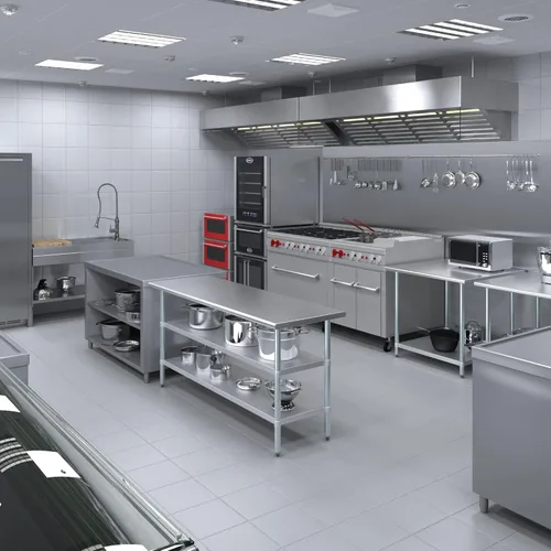 Vista 8 de Mesa de trabajo de acero inoxidable con 2 estantes Mesa de utilidad de metal Mesa de utilidad NSF comercial y residencial