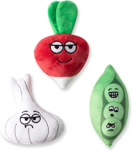 Vista 8 de Fringe Studio - Juego de juguetes de peluche para perros, FAIR Foods, juego de 3 piezas, colección PetShop (289505)