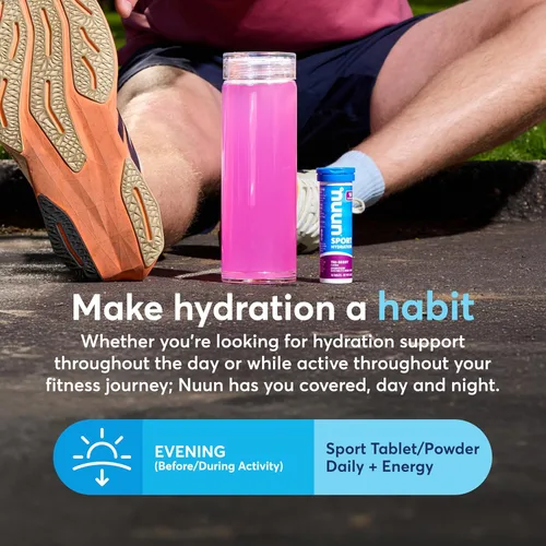 Vista 4 de Nuun Tabletas de electrolitos energéticos con ginseng, cafeína de extracto de té verde, vitamina B12, B6, B5, magnesio y 4 otros electrolitos, sin