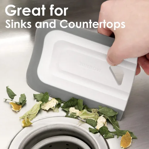 Vista 3 de Escobilla pequeña curvada. Escobilla de cocina para fregaderos, encimeras y platos. Multiusos, para tocadores, espejos de baño, ventanas de coche