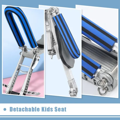 Vista 4 de Accesorio de bicicleta de asiento para bicicleta ligera remolque de bicicleta para cochecito scooter cesta soporte de bicicleta carro mini pedales
