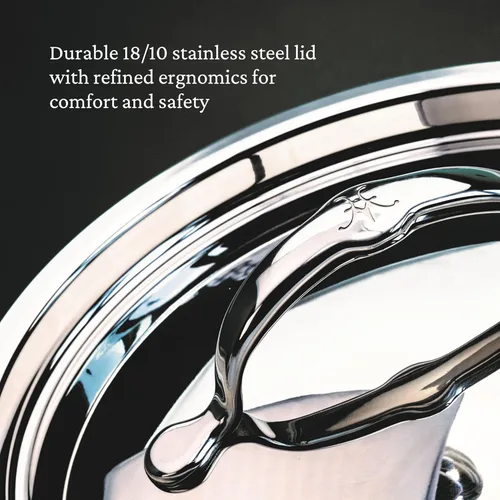Vista 6 de Hestan - Colección ProBond - Sartén profesional de acero inoxidable revestido, compatible con placa de inducción, 1.5 cuartos de galón