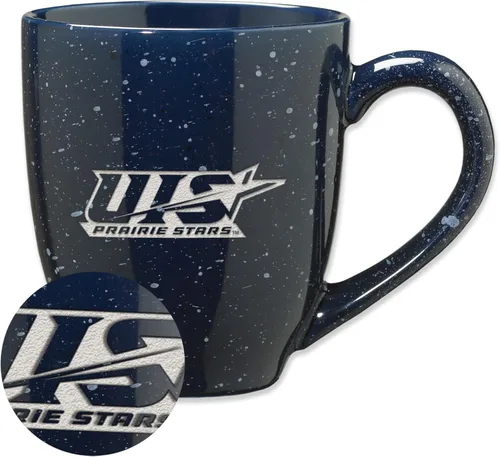 Vista 148 de Rico Industries NCAA Saint Joseph's (PA) Hawks Logo Principal Color Marrón 16 oz Logotipo del Equipo de Color Láser Grabado en Cerámica Moteada Taza