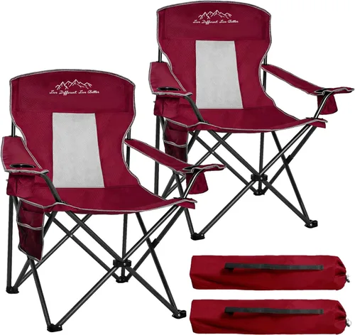 Vista 8 de Sillas de camping plegables y colapsables de alta resistencia, silla plegable de césped con bolsa para lonchera, bolsillo de almacenamiento, bolsa
