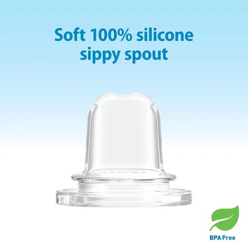 Vista 6 de Dr. Brown's Milestones - Botella de boquilla estrecha con asas 100% de silicona, asas de fácil agarre con boquilla suave para sorber, 8 onzas, 1