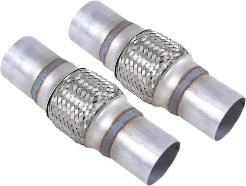 Vista 14 de 2PCS Tubo Flexible de Escape de Acero Inoxidable Doble Trenza Larga de Uso Pesado 2 x 4'' pulgadas con Extremos de 4'' pulgadas de Largo