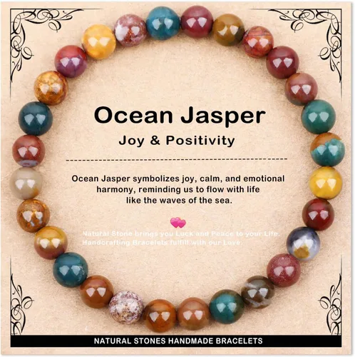 Vista 90 de AD Beads 4mm6mm8mm10mm Handmade Bracelet - Natural Gemstone for Peace and Tranquility - Meditation, Yoga, Healing and Energy Gift for Unisex