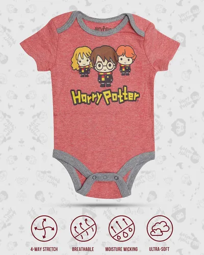 Vista 3 de Harry Potter Body de manga corta para bebé, paquete múltiple, regalo para bebé niño o niña-ropa