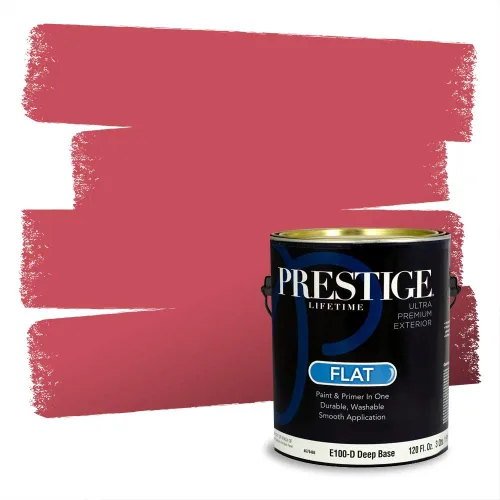Vista 191 de Prestige Paints Pintura exterior e imprimación en uno, 1 galón, plano, coincidencia comparable de Valspar* Amber Rose*