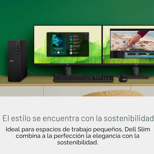 Vista 5 de Dell Slim Desktop ECS1250 - Procesador Intel Core i3 14100, 8 GB de RAM DDR5, SSD de 512 GB, WiFi 6, gráficos Intel UHD 730, Windows 11 Home
