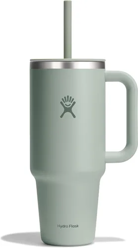 Vista 51 de Hydro Flask Vaso de Viaje de 40 Oz con Asa, Tapa y Pajita - Acero Inoxidable Aislado en 40 Oz Birch