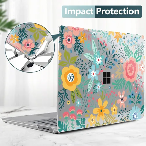 Vista 6 de TWOLSKOO Funda para portátil Microsoft Surface Go 2/1 de 12.4" lanzada con el modelo 1943/2013, carcasa rígida de plástico protectora y cubierta