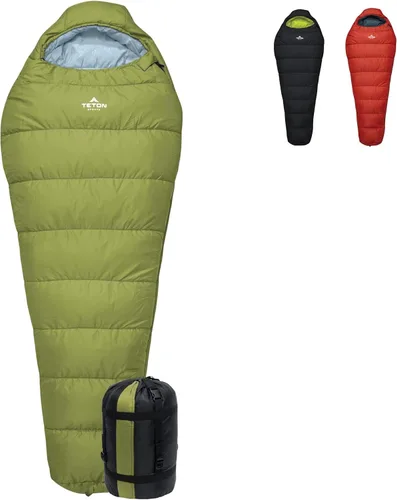 Vista 7 de TETON Sports LEEF Saco de dormir ultraliviano, estilo momia, saco de compresión incluido.