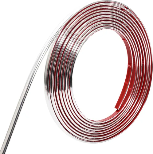 Vista 10 de Trimold Moldura de oro cepillado de 16.4 pies para despegar y pegar, espejo flexible para pared, techo, suelo, gabinete, azulejo, borde
