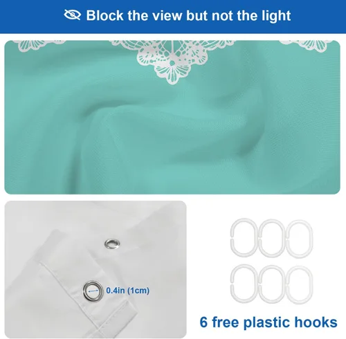 Vista 78 de Shrahala Father and Child Embracing No Hooks Shower Curtain with Snap in Liner Set, Tender Moment Captured Bathroom Décor Polyester Fiber Waterproof