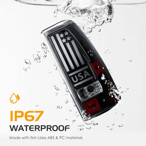 Vista 4 de Conjunto de Luz Trasera Compatible con Chevy Silverado 1500 2500 HD 1999-2002, GMC Sierra 1500 2500 HD Fleetside 1999-2003, Lente Transparente