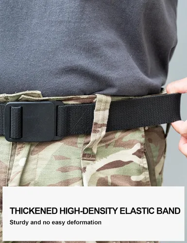 Vista 4 de Cinturón de golf de nailon elástico para hombre, cinturón táctico militar, cinturón elástico para hombre, cinturón elástico para pantalones