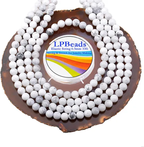 Vista 44 de LPBeads 100 Cuentas de 8mm Cuentas Redondas Naturales de Chakra, Cuentas Sueltas de Piedra Preciosa Redondas para Hacer Joyas con Cordón Elástico