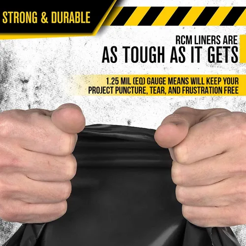 Vista 3 de Aluf Plastics Bolsas de basura de plástico de baja densidad de 38 x 58 pulgadas (100 unidades) para el hogar, cocina, oficina, comercial