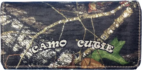 Vista 2 de Cartera oficial de camuflaje de roble musgoso para mujer, con tres pliegues, estilo occidental con camuflaje Cutie BT-2