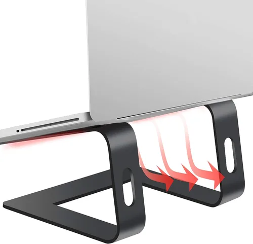Vista 4 de Orionstar - Soporte portátil para laptop de aluminio, elevador de laptop compatible con Mac MacBook Air Pro de 10 a 15.6 pulgadas, soporte