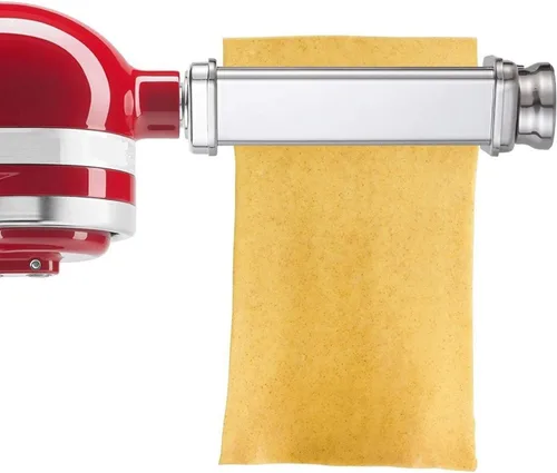 Vista 5 de Rodillo de pasta para batidora de pie KitchenAid, accesorio de rodillo de pasta de acero inoxidable con 8 pomos de grosor ajustables por Gvode