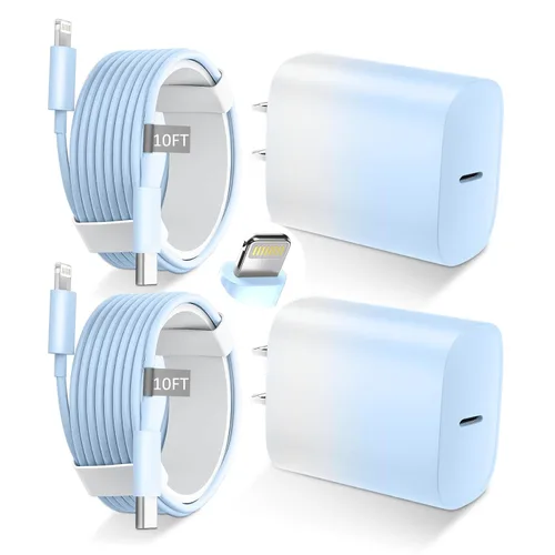 Vista 19 de DiHines Cargador rápido para teléfono 14 13 12 11, cable de carga rápida Lightning de 3 pies con bloque de carga USB C de 20 W para teléfono 14/14