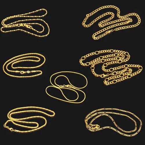 Vista 7 de Blulu - 24 piezas de collar de cadena chapado en plata u oro para suministros de fabricación de joyas y manualidades, 18 pulg., Terciopelo, Sin