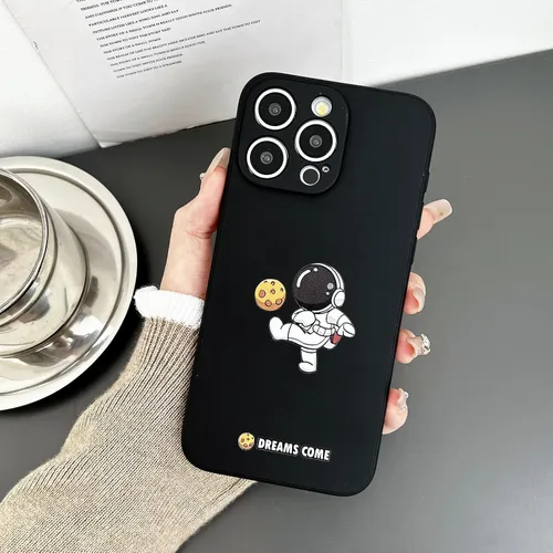 Vista 2 de Yonds Queen Funda protectora de TPU para iPhone SE 2022 (3ª generación), compatible con iPhone 7/8/SE2 (2020), diseño de astronauta, planeta, luna