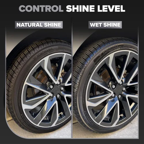 Vista 3 de Carfidant Ultimate Tire Shine Galón - Brillo Negro Satinado - Nuevo Aspecto para Neumáticos y Protector de Goma - Larga Duración sin Grasa y sin