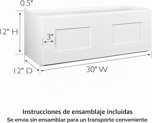 Vista 4 de Design House Brookings - Mueble base de cocina, 9 pulgadas, color blanco