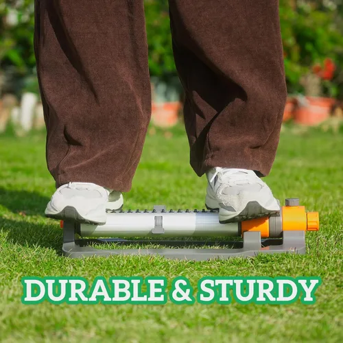 Vista 5 de LINEX Aspersores de agua oscilantes para patio, jardín y césped para gran área al aire libre con rociador ajustable