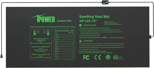 Vista 11 de iPower - Alfombrilla térmica para semilleros duradera, almohadilla de calefacción hidropónica cálida de 3" x 20", impermeable para inicio