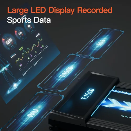 Vista 5 de Under Desk Treadmill with Incline, Mini Walking Pad, Treadmills for Home Office, Portable Walking Treadmills with Wheel