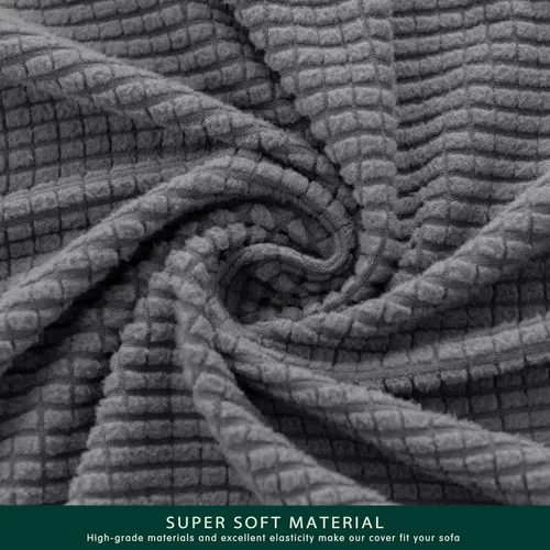Vista 397 de CHUN YI Fundas para sofá de 7 piezas, lavables, fundas elásticas para sofá de 3 cojines con respaldo y fundas de cojín separados, protector