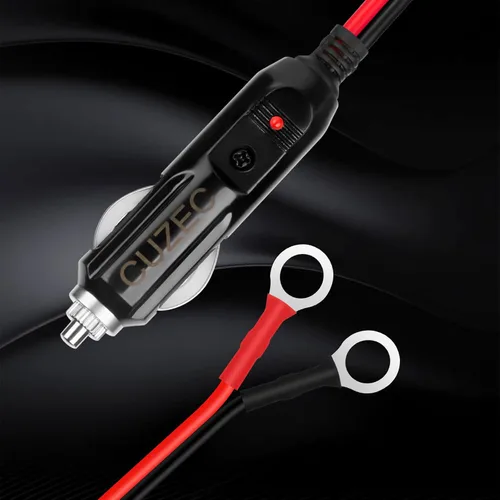 Vista 7 de CUZEC Adaptador de encendedor de cigarrillos macho de 14 AWG 20 A, cable de alimentación con cable de 2 pies / 2.0 ft 14 AWG para inversor