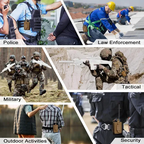 Vista 7 de OneTigris Funda para Radio BaoFeng UV-5R BF-F8HP de Nylon MOLLE para Walkie Talkie