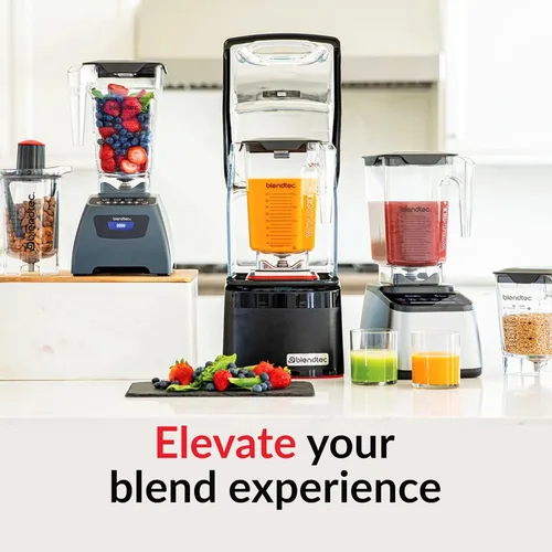 Vista 2 de Blendtec Licuadora profesional 800, botella de viaje GO de 34 onzas, tarro WildSide+ de 90 onzas y espátula de cuchara, paquete de licuadora