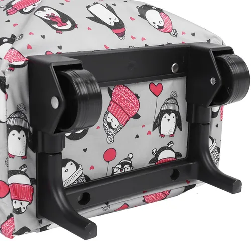 Vista 8 de Carrito de compras plegable, bolsa de compras grande para ancianos con ruedas flexibles, carrito de comestibles, carrito de compras portátil