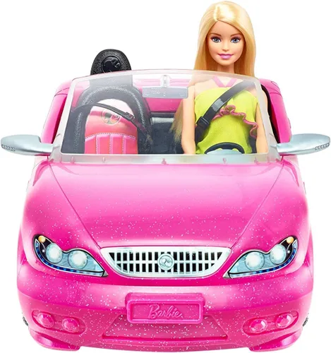 Vista 3 de Barbie DVX59 Autre Glam Convertible Sports - Vehículo de juguete para muñeca, coche rosa