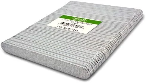 Karlash Profesional doble cara Emery Board 7" Zebra Nail File 100/180 50pcs